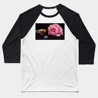 Peony and Teacup Baseball T-Shirt